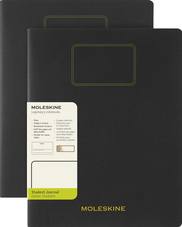 Cuaderno estudiante. Set de 2 - Blanda - XXL - Negro - Lisa-3