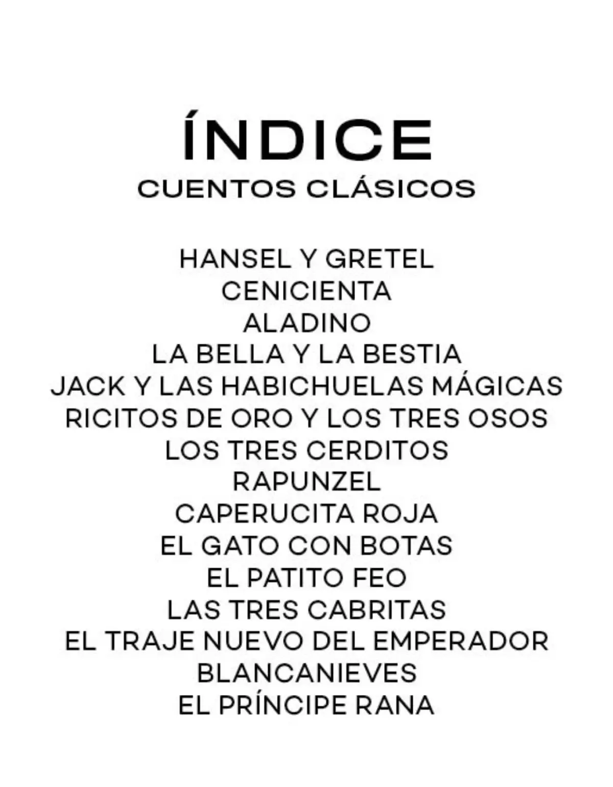 Cuentos clásicos. Juego de memoria-2