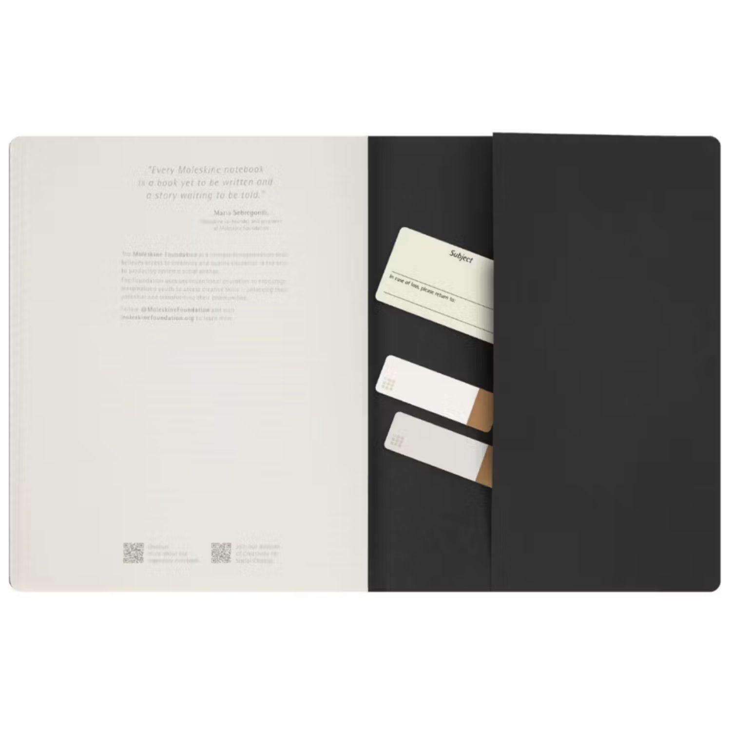 Cuaderno Moleskine estudiante-Tapa Blanda-XXL-Negro-De rayas-1