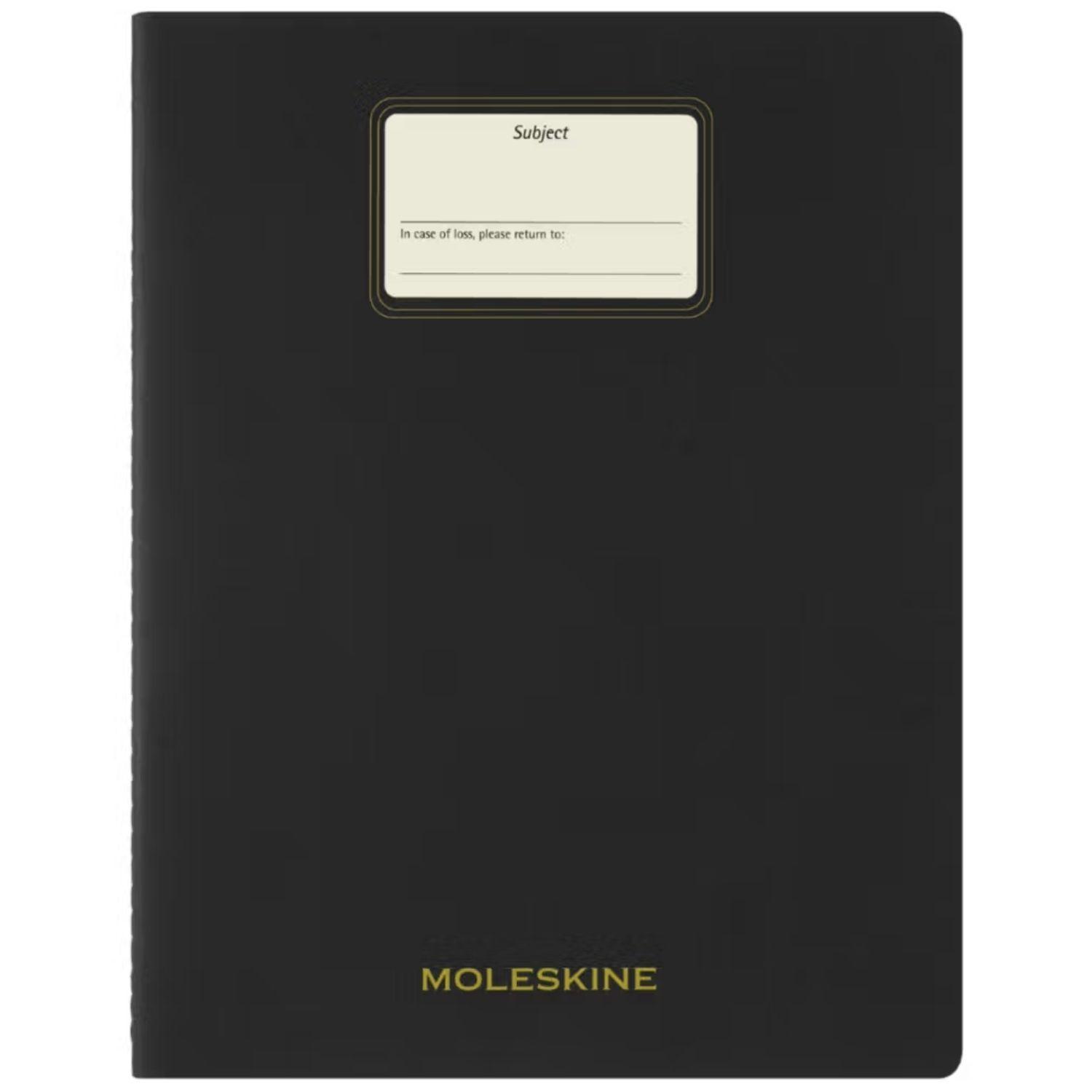 Cuaderno Moleskine estudiante-Tapa Blanda-XXL-Negro-De rayas-3