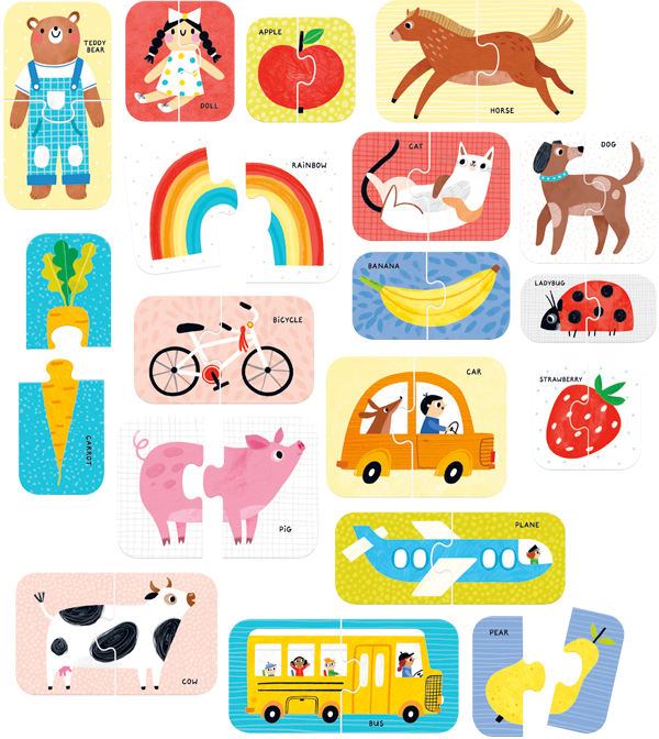 Puzzle Pairs First Words (36 piezas, 18 puzzles) 15M+-6