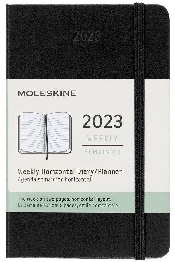 Agenda 2023 - Semanal Horizontal - T. Dura - Pocket - Negro-0