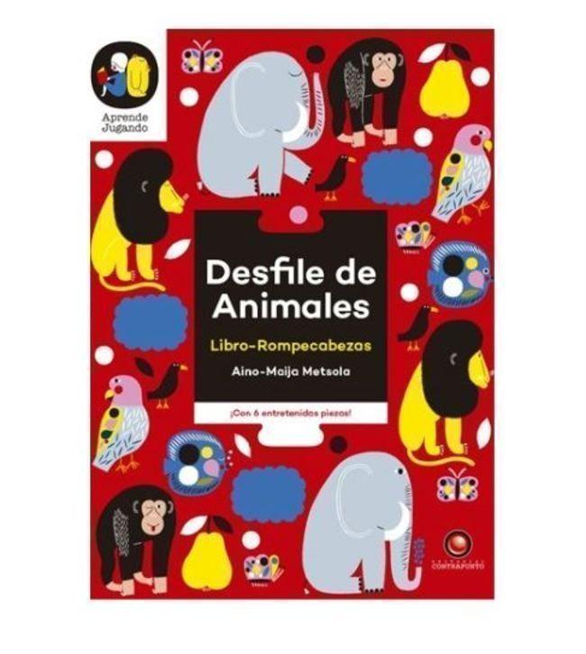 Libro APRENDE JUGANDO. LIBRO ROMPECABEZAS - DESFILE DE ANIMALES-0