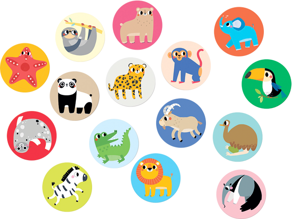 Juego de memoria Wild animals (15 pares) 2+-6