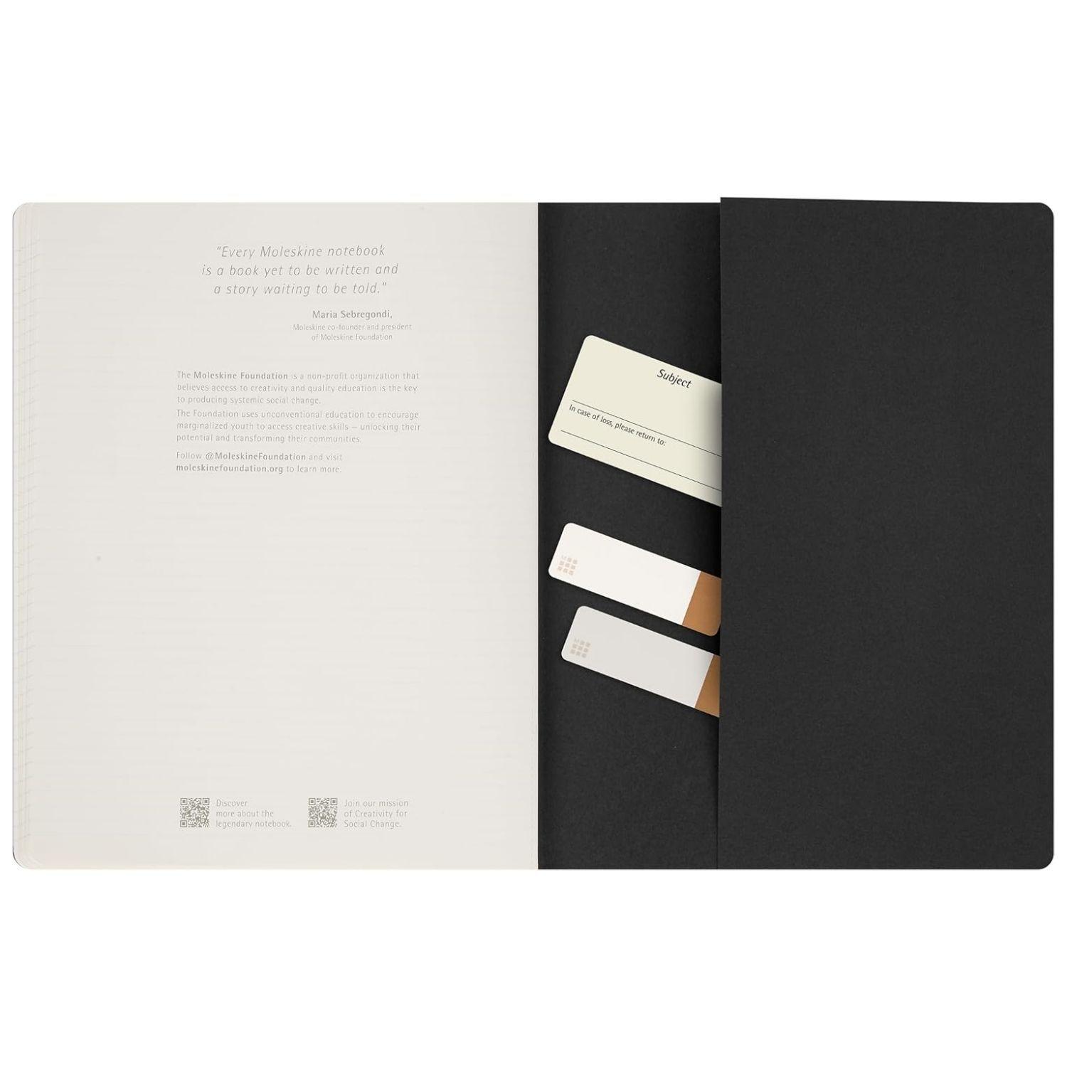 Cuaderno Moleskine estudiante -Tapa Blanda -XXL -Negro -Lisa-3