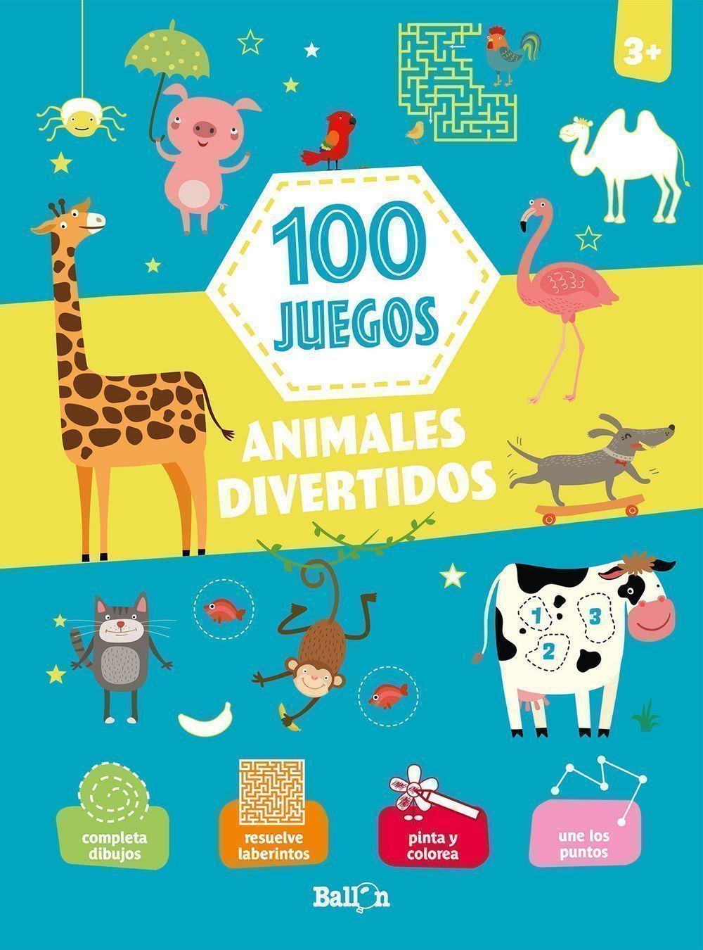 Libro 100 JUEGOS - ANIMALES DIVERTIDOS-0