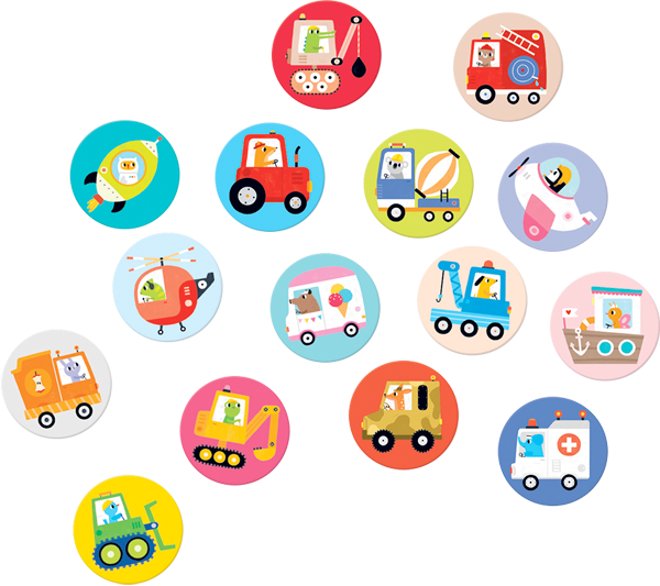 Juego de memoria Vehicles (15 pares) 2+-5