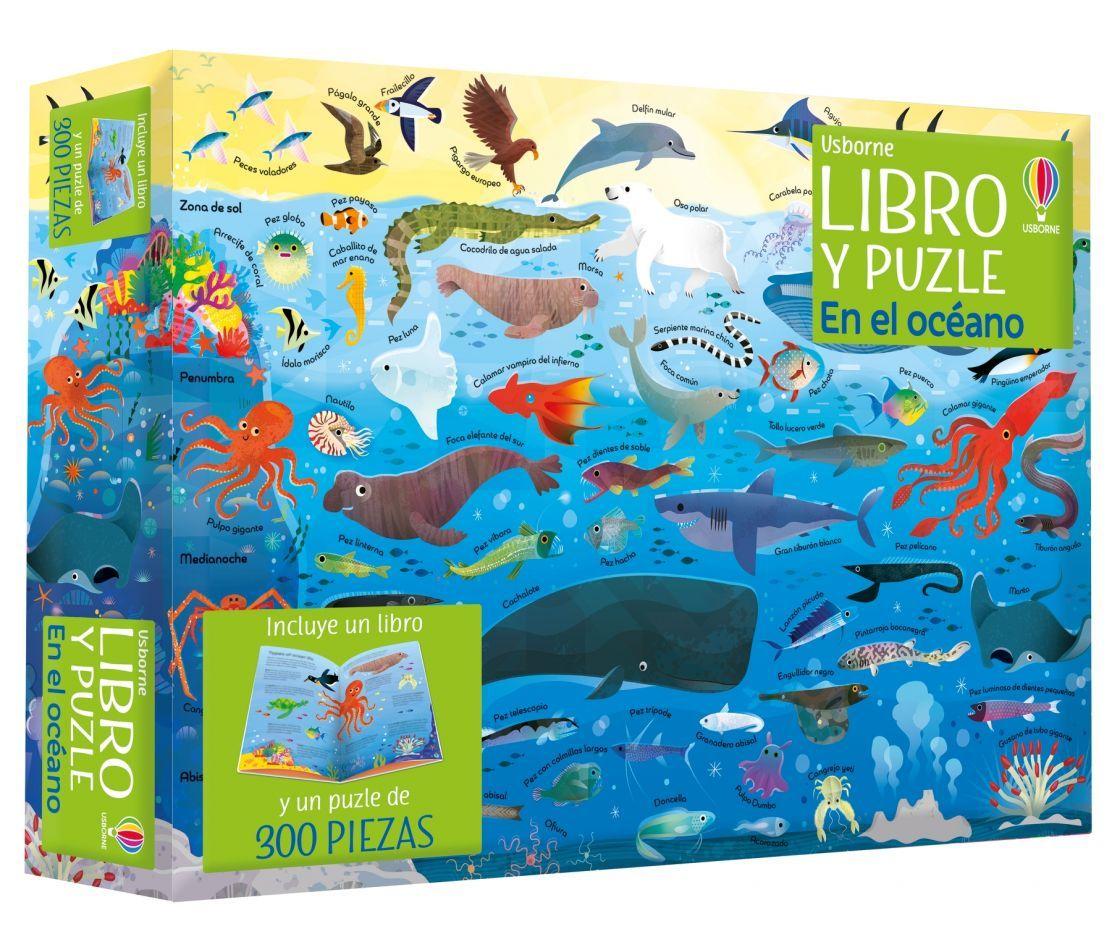 libro y puzzle - EN EL OCEANO (300 piezas)-0