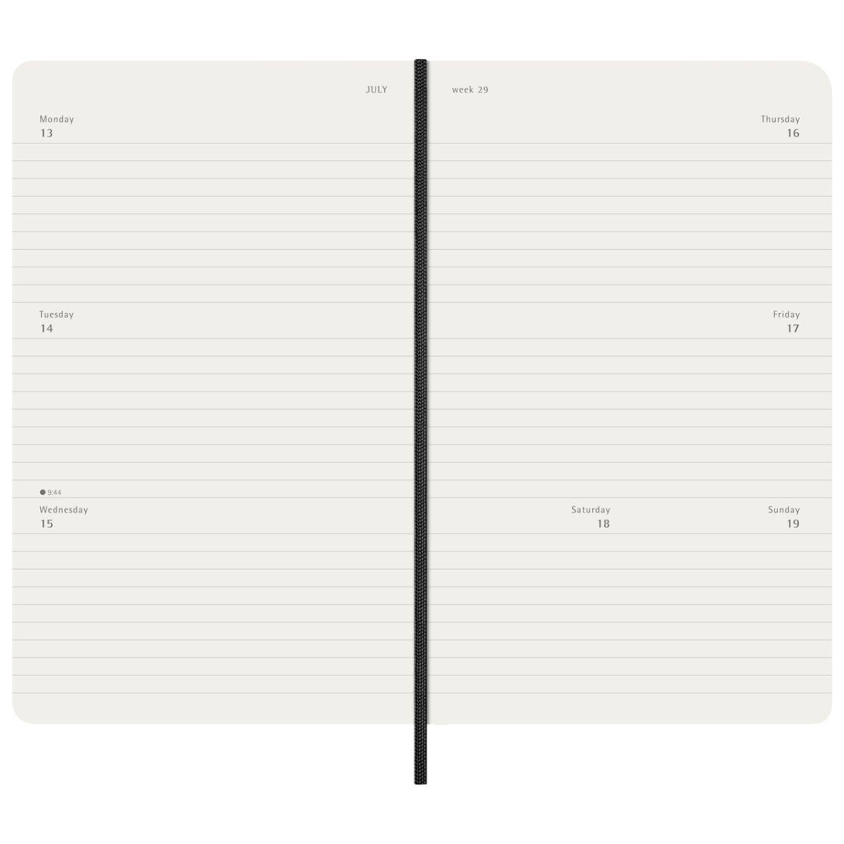 Agenda Moleskine 2026 - Semanal horizontal -T. blanda-Pocket-1