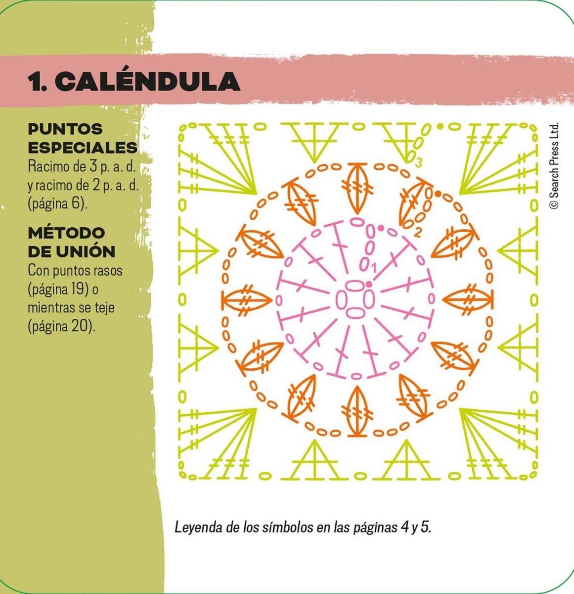 Mezcla y combina granny squares flores. 50 diseños-2