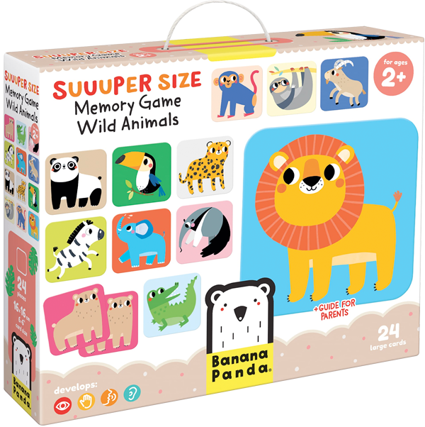 Juego de memoria Suuuper Size Wild Animals (12 pares) 2+-5