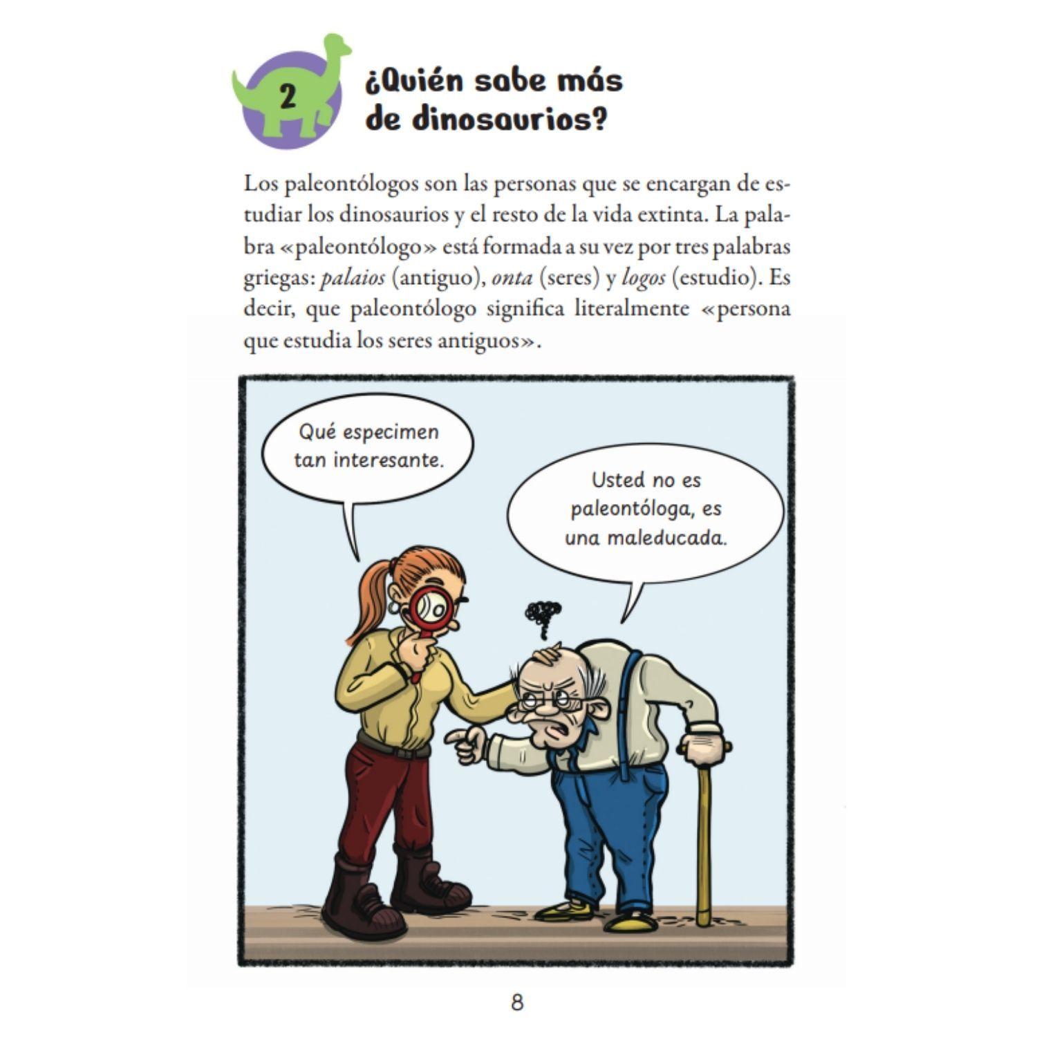 Libro 101 curiosidades de dinosaurios en cómic-2