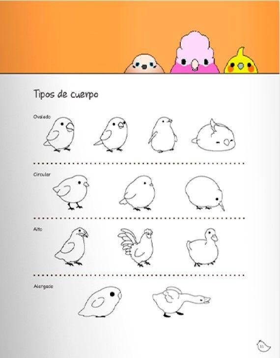 Libro Aprende a dibujar - PAJARITOS KAWAII-2