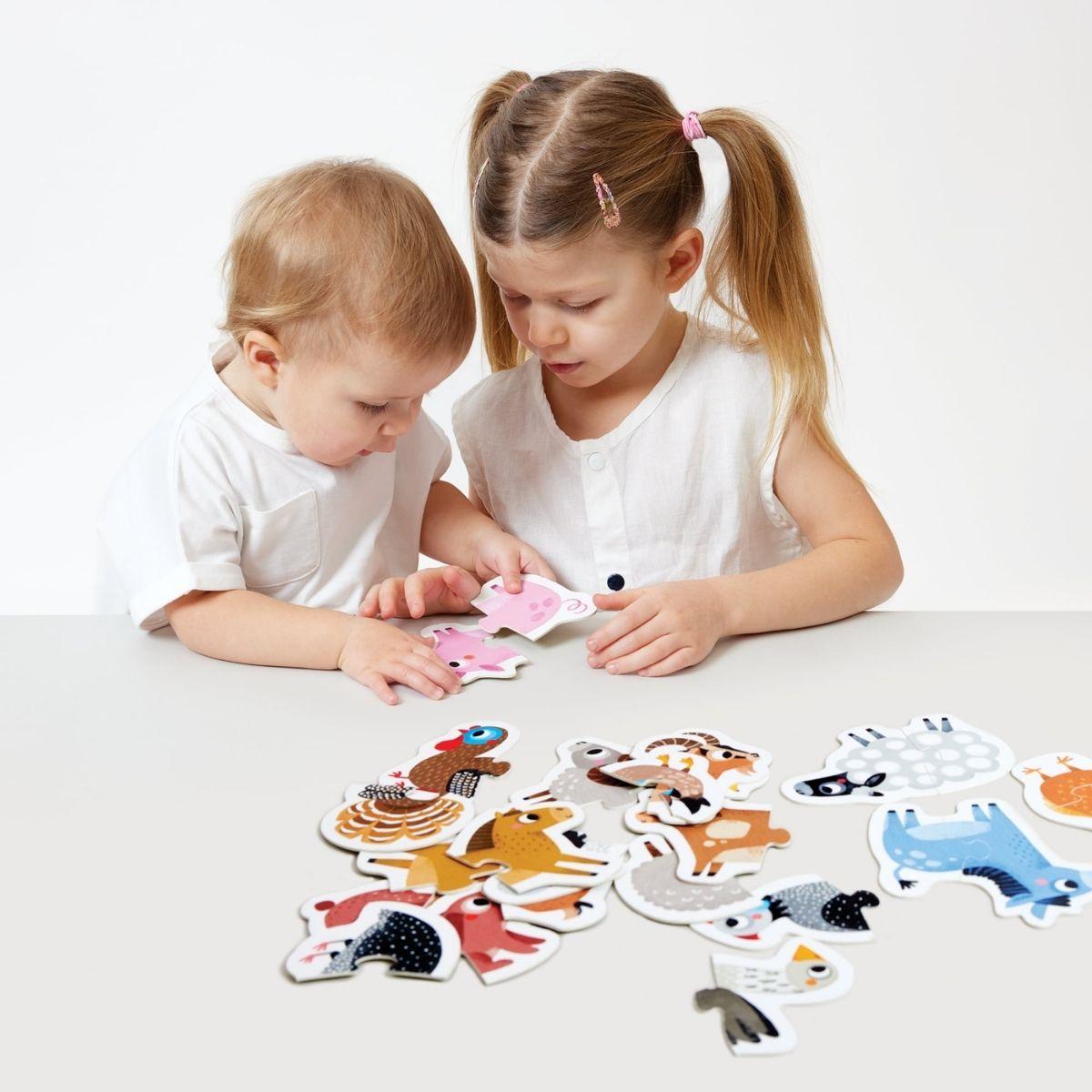 Puzzle Progressive Farm Animals (30 piezas, 15 puzzles) 18M+-2