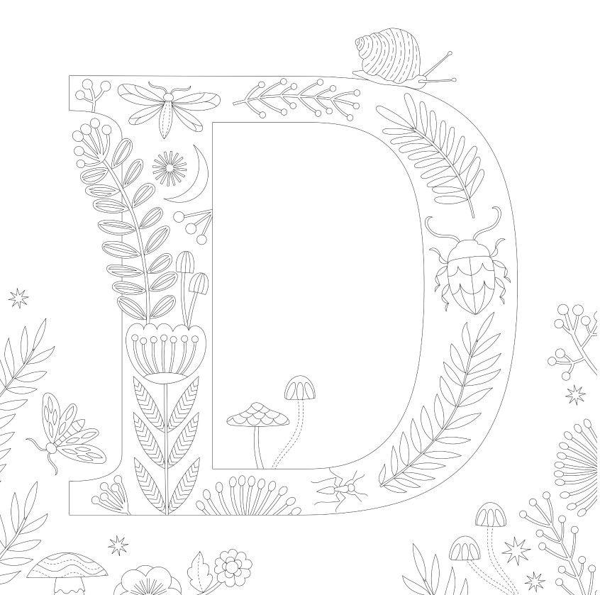 Letras Creativas Para Colorear. Un Abecedario Hermoso-4