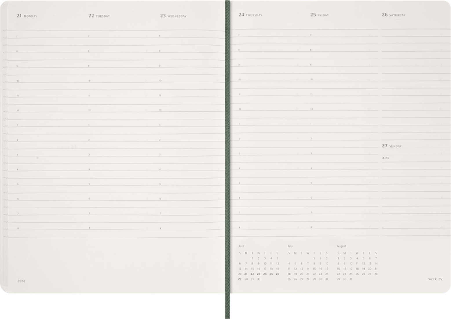 Agenda Essential Oct26-Dic27 - S. vertical - T. Blanda - XXL - Verde mirto-3