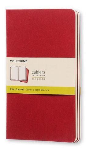 Moleskine Libretas Cahier. Set De 3 / Grande / Rojo-1