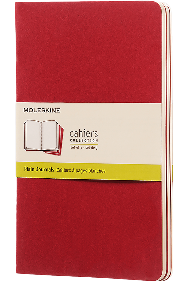 Moleskine Libretas Cahier. Set De 3 / Grande / Rojo-3