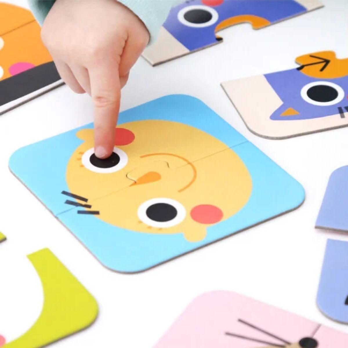 Puzzle Halves Faces (16 piezas, 8 puzzles) 15M+-2