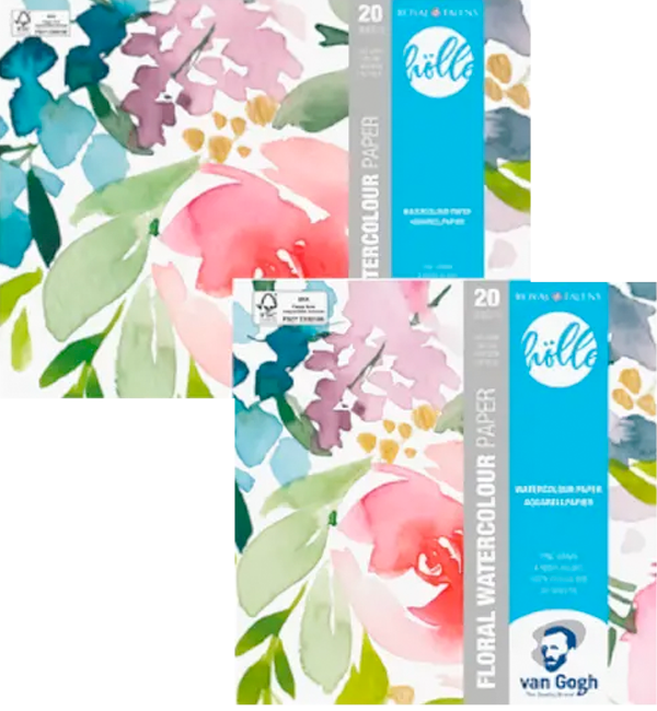 Block Acuarela Van Gogh Frau Hölle Floral 300 gr 20 hojas-0