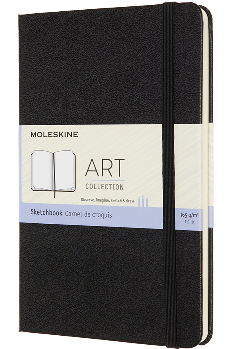 Libreta  Cuaderno Moleskine De Dibujo / Mediano / Negro-4
