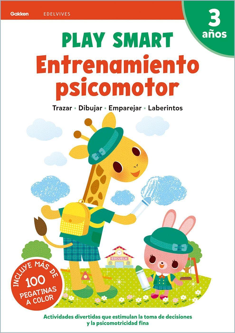 Libro Play Smart - 3 años. Cuad 5. Entrnamiento psicomotor-0