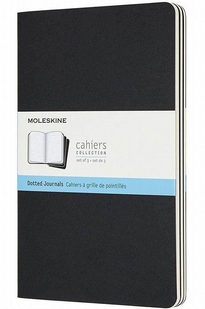 Libretas Cahier. Set de 3 - T. Blanda Grande Negro De puntos-0