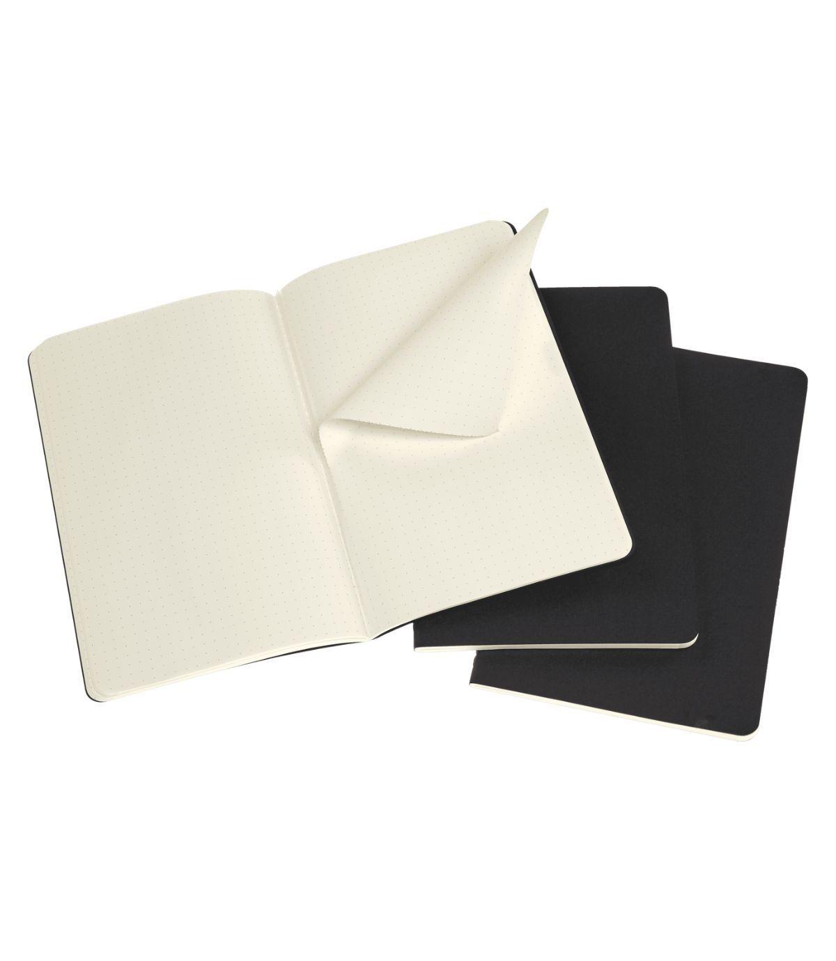 Libretas Cahier. Set de 3 - T. Blanda Grande Negro De puntos-1