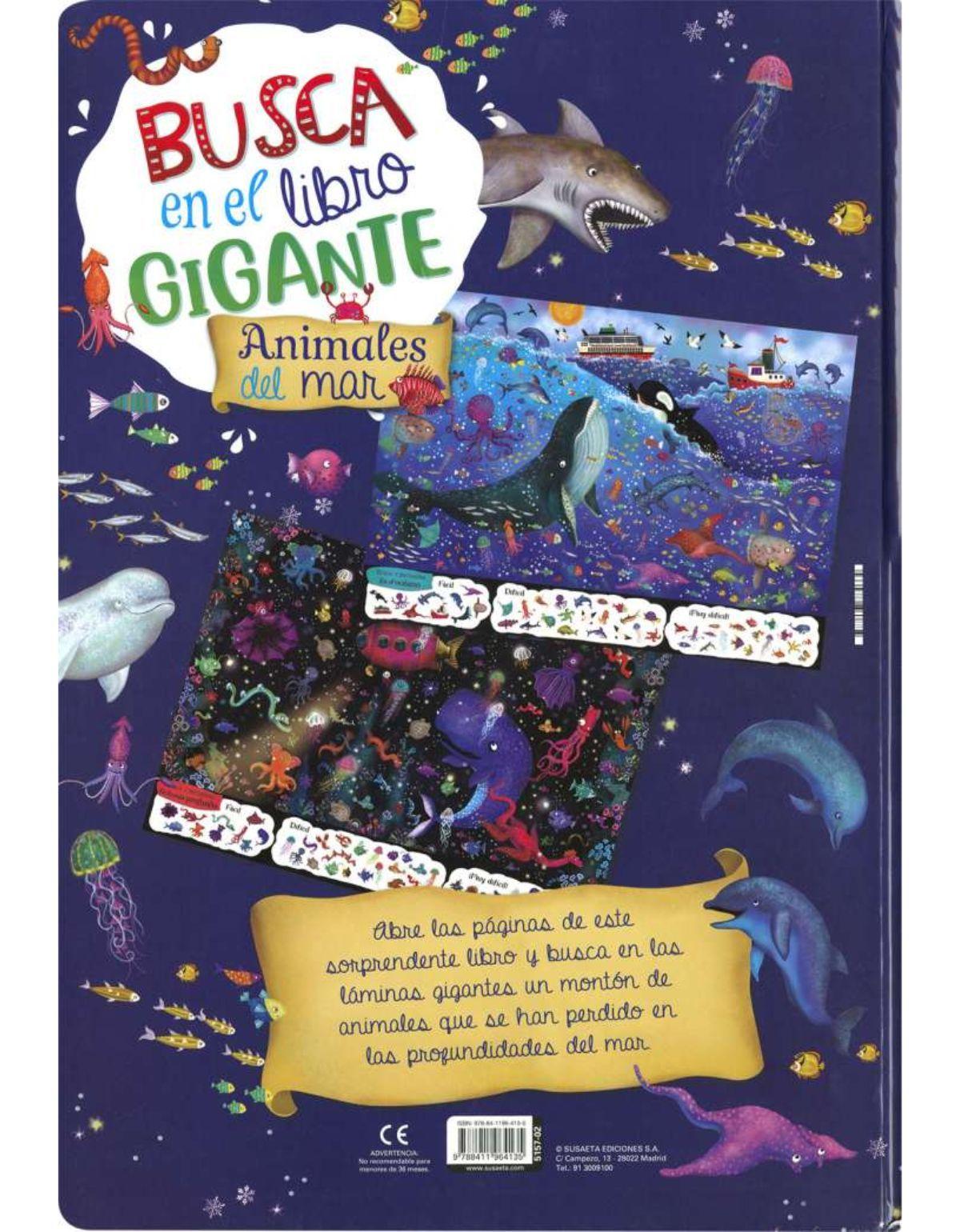Busca en el libro gigante. Animales del mar-3