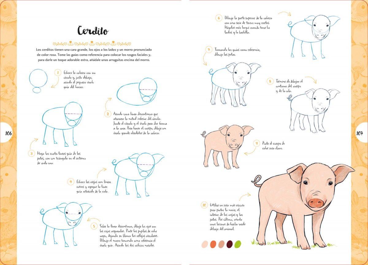 Libro Dibujar en 10 pasos: Animales Adorables-3