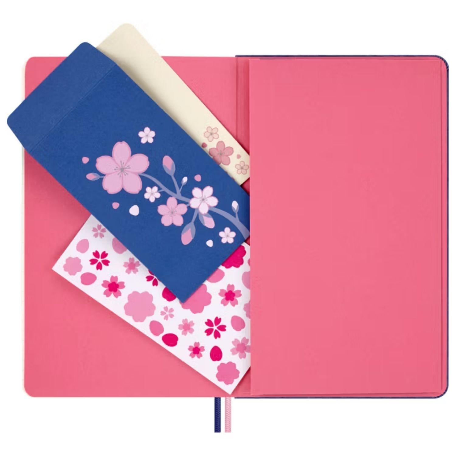 Cuaderno Moleskine Sakura - Tapa dura - Large - Azul - De rayas-2