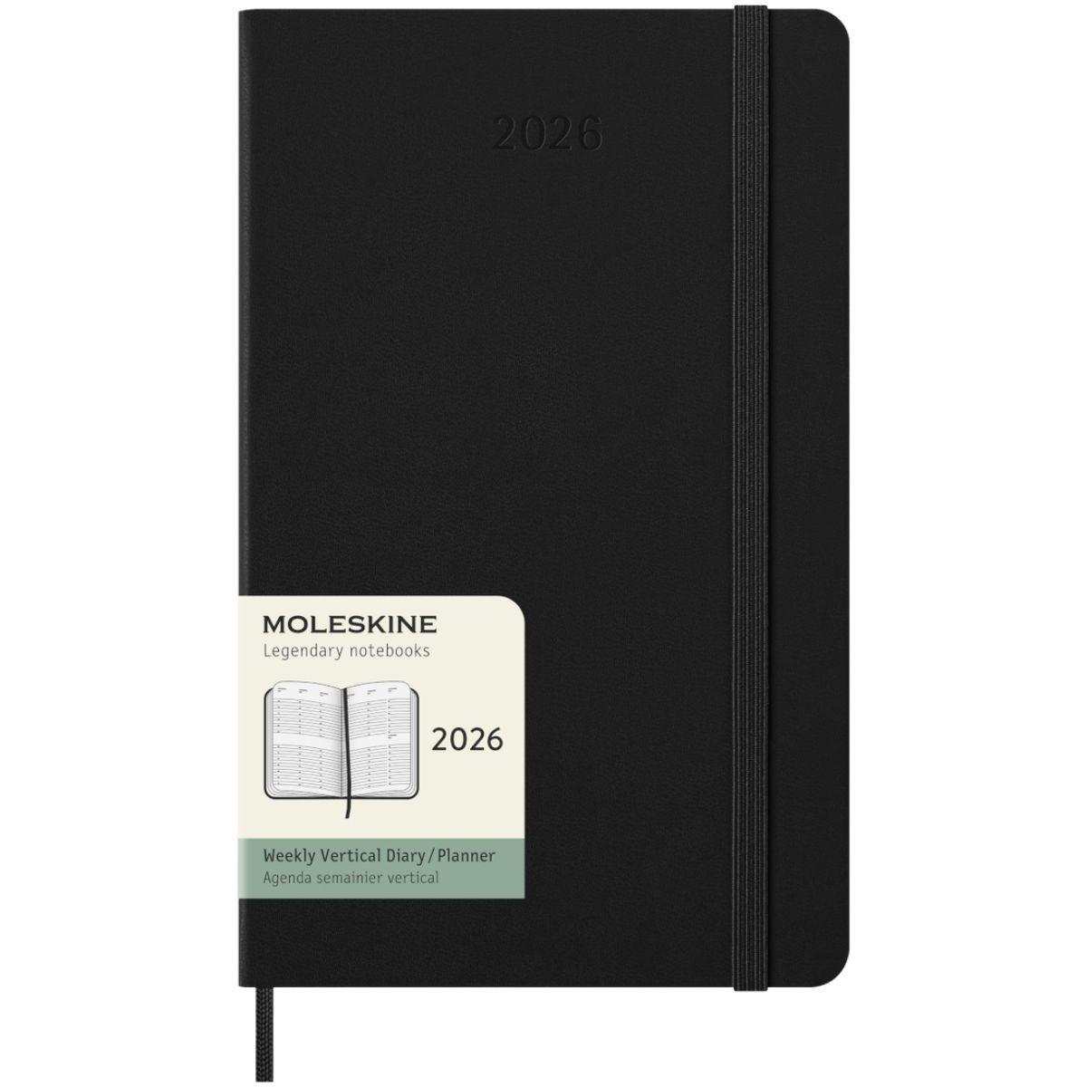 Agenda Moleskine 2026 - Semanal vertical - Tapa dura - Pocket - Negro-2