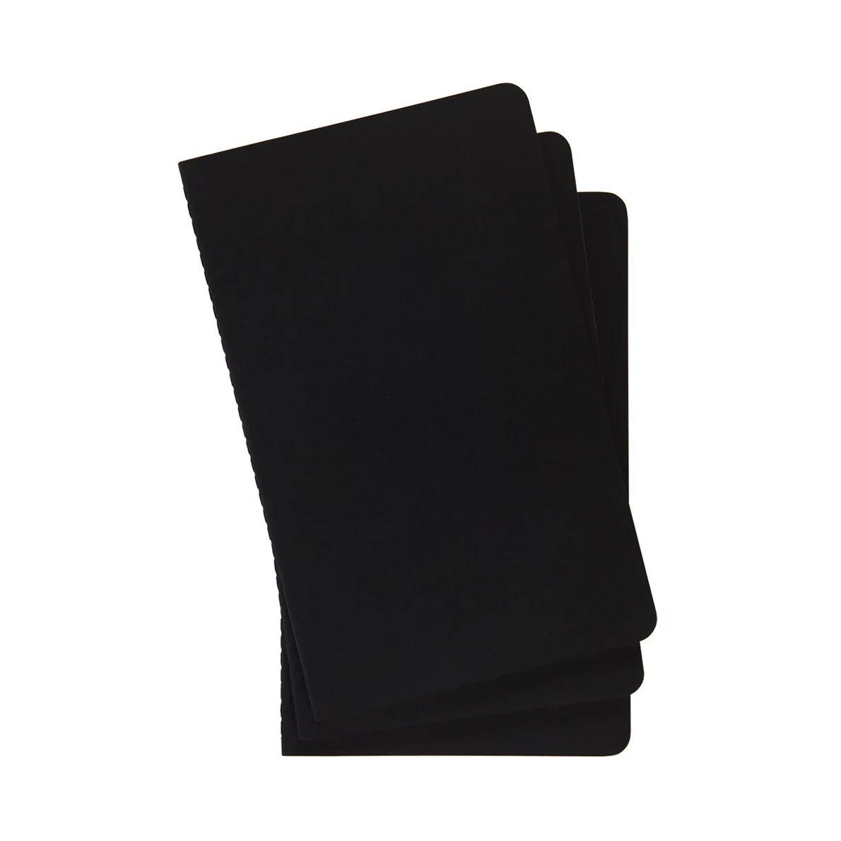 Libretas Cahier, grandes, negras, lisas-2