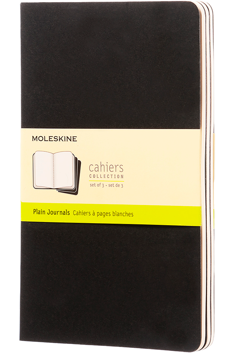 Libretas Cahier, grandes, negras, lisas-4