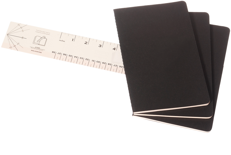 Libretas Cahier, grandes, negras, lisas-6