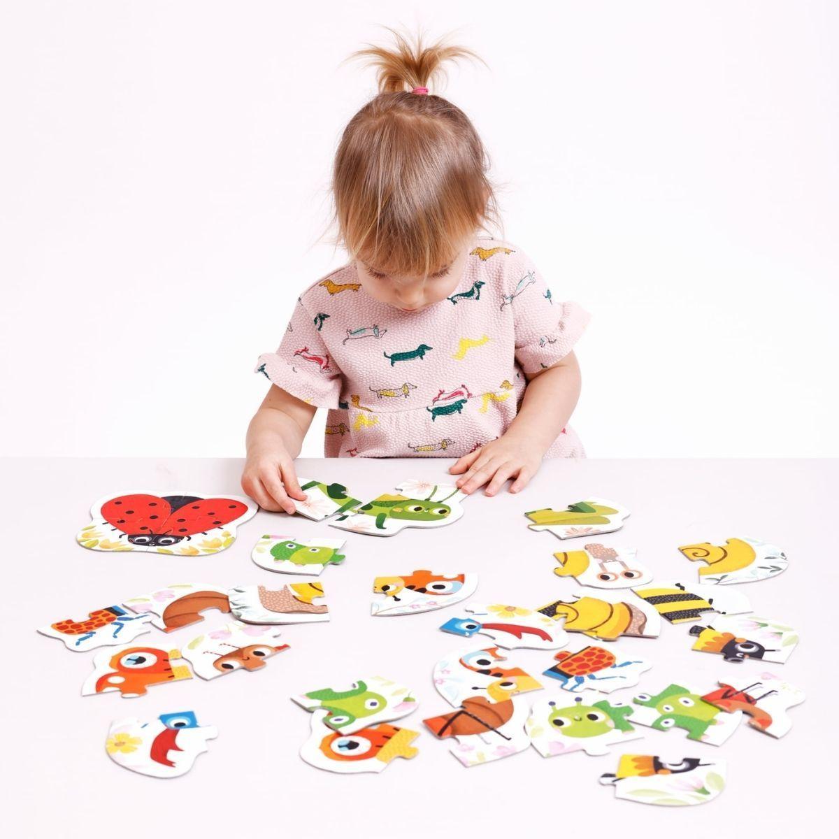 Puzzle Progressive Tiny Creatures (32 piezas, 8 puzzles) 2+-2