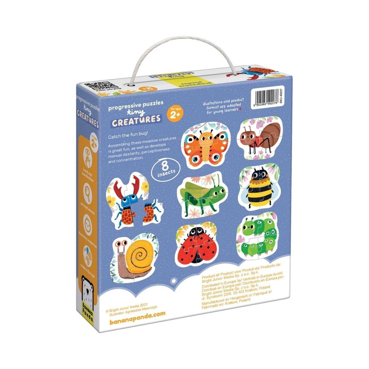 Puzzle Progressive Tiny Creatures (32 piezas, 8 puzzles) 2+-3