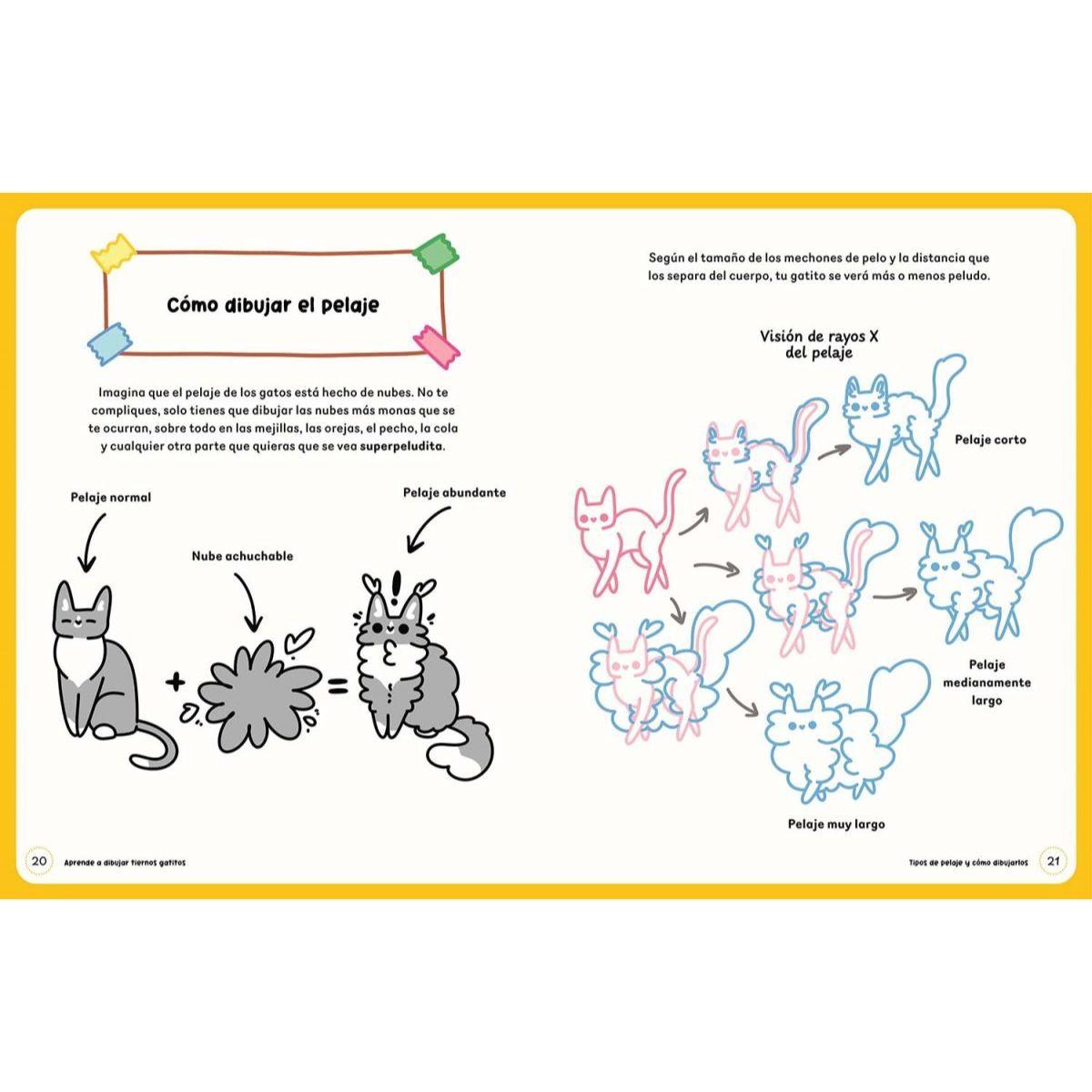 Aprende a dibujar tiernos gatitos-2