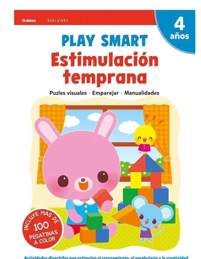 Libro Play Smart - 4 Años. Cuad 3. Estimulación Temprana-0
