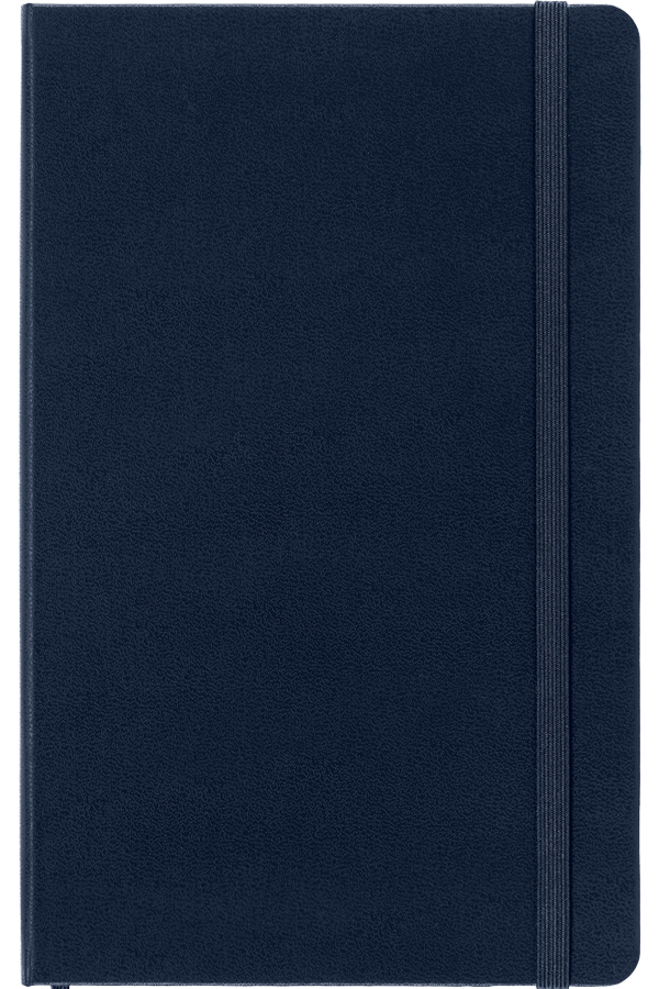 Libreta Clásica tapa dura grande azul lisa-2