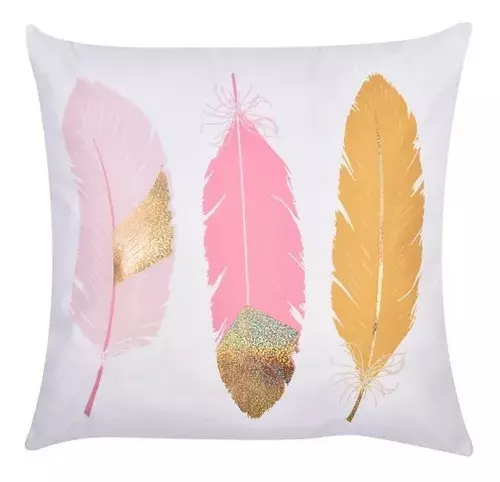 Set 3 Cojines Begônia Rosado Blanco Diseño 45x45 Con Relleno-3