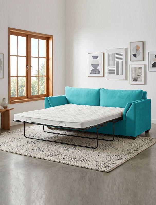 Sofá Cama Milan 2PL Tela Velvet Con Asiento de Resortes Pocket-0