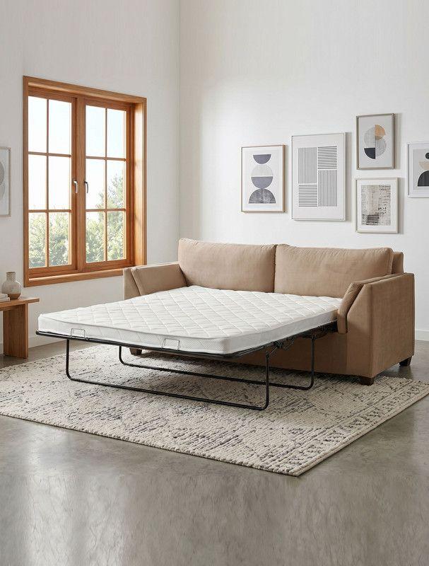 Sofá Cama Milan 2PL Tela Velvet Con Asiento de Resortes Pocket-0