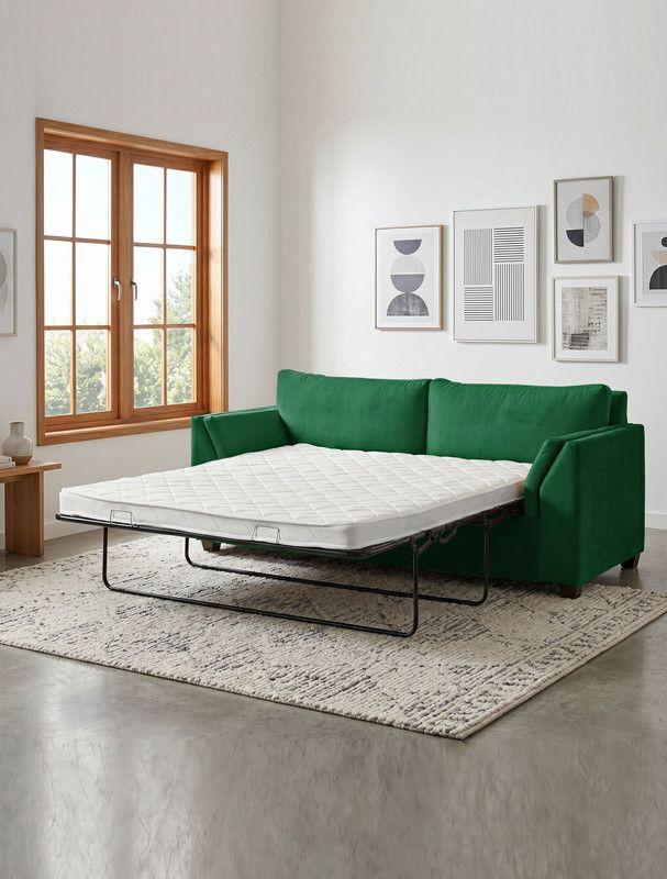 Sofá Cama Milan 2PL Tela Velvet Con Asiento de Resortes Pocket-0