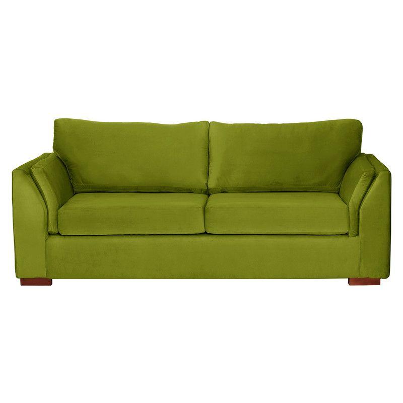 Sofa Cama Milan 2Pl Con Resortes Pocket Tela Velvet Pistacho-1