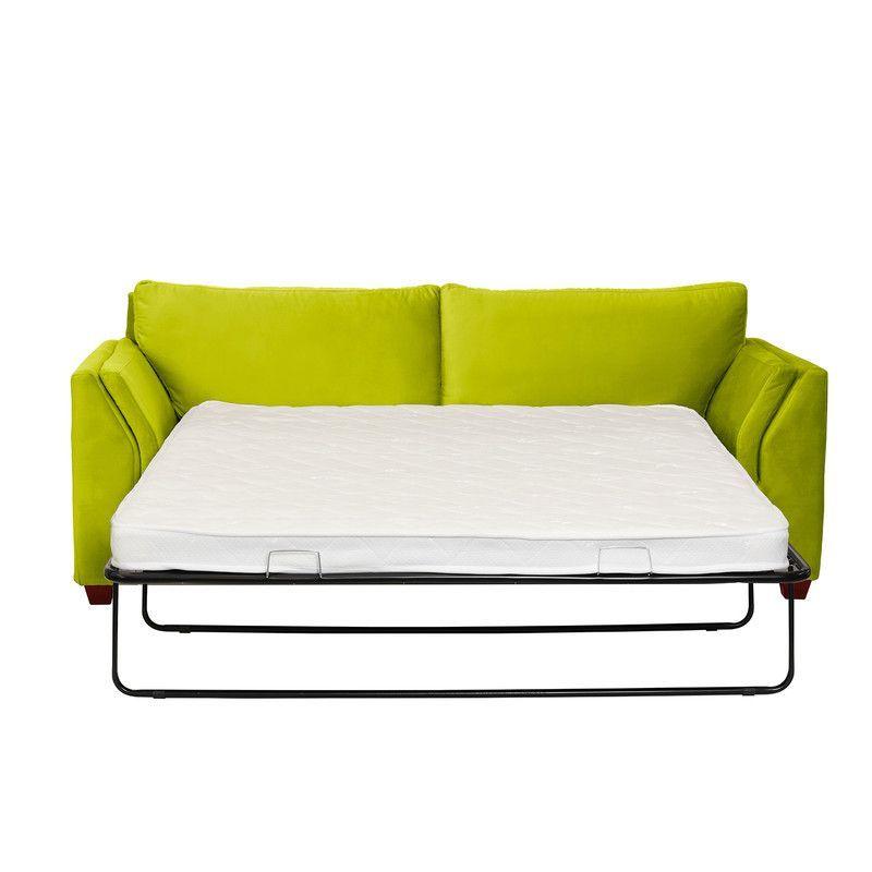 Sofá Cama Milan 2PL Tela Velvet Pistacho Con Asiento de Resortes Pocket-2