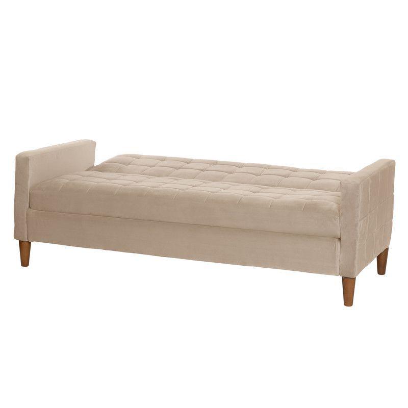 FUTON GENOVA  TELA VELVET BEIGE-5