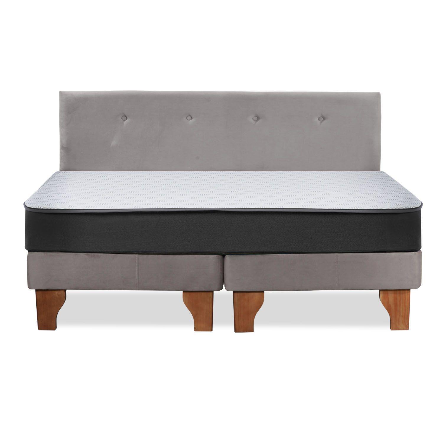 Cama Europea Zen Roller 2 Plazas Colchon Comprimido Espuma Tela Girs-6