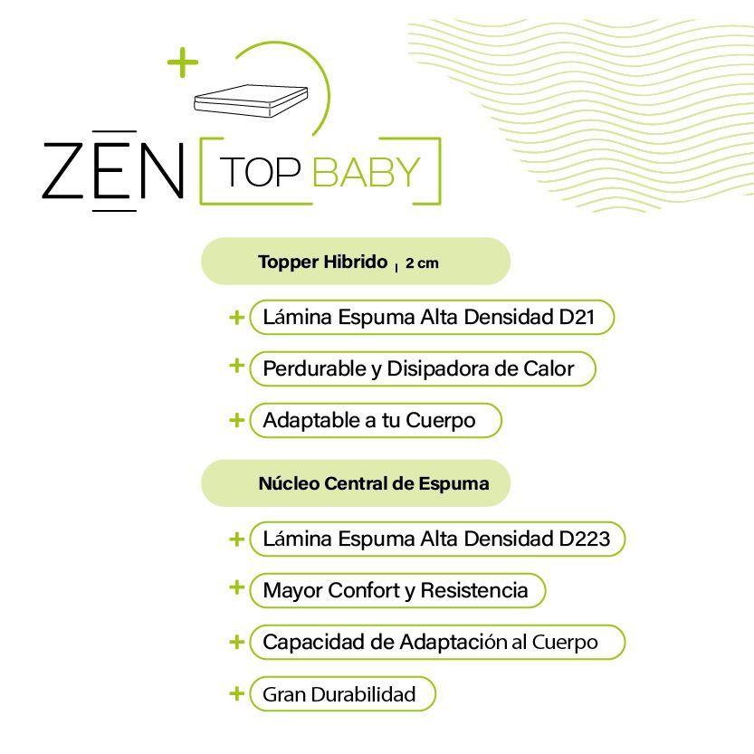 Colchon Cuna Zen Top Baby Hybrid 70X100 Cm-5