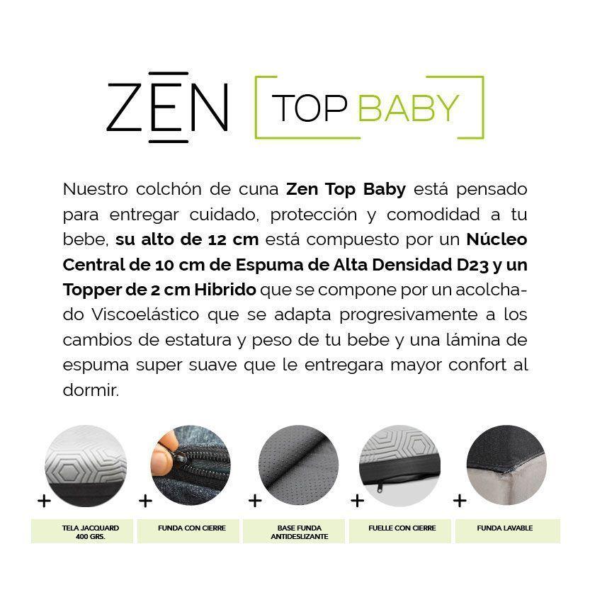 Colchón Cuna Zen Top Baby Hybrid 70x100 Cm - Funda Lavable-5